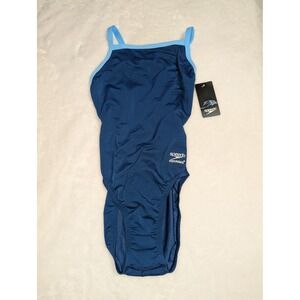 Speedo Endurance+ Flyback Training Swimsuit Navy Blue 819016317 Size 28